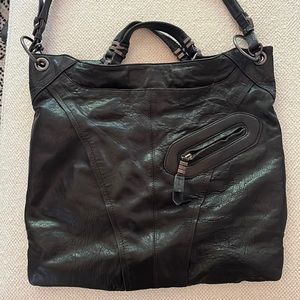 OrYany large black leather bag. Great condition. 17inch x 19inch